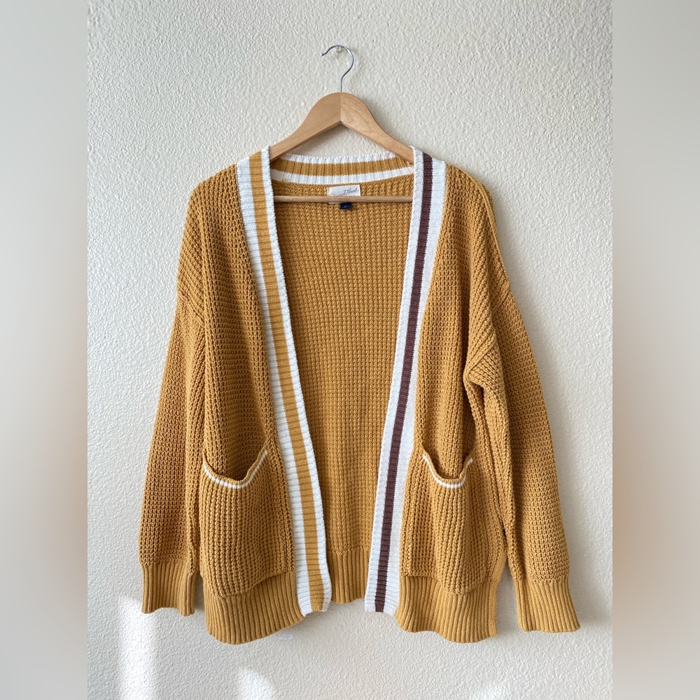Universal Thread variety knit cardigan yellow mustard small